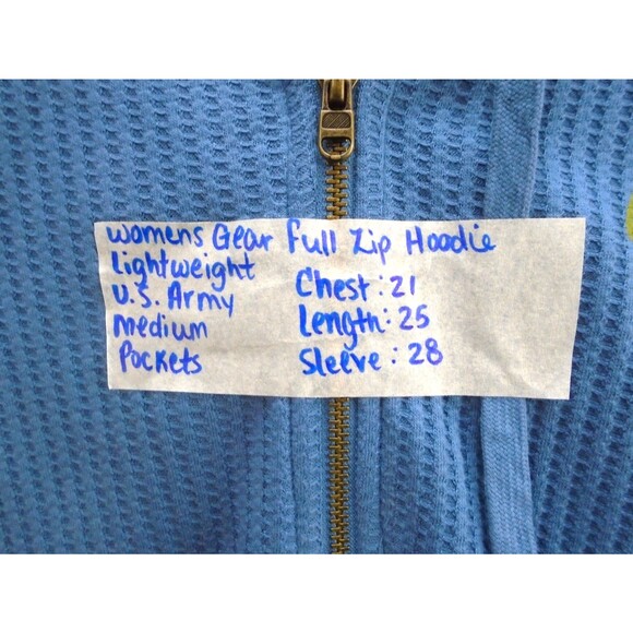 GEAR FOR SPORTS Women’s Waffle Hoodie Size M US Army Full Zip Blue - Picture 4 of 8